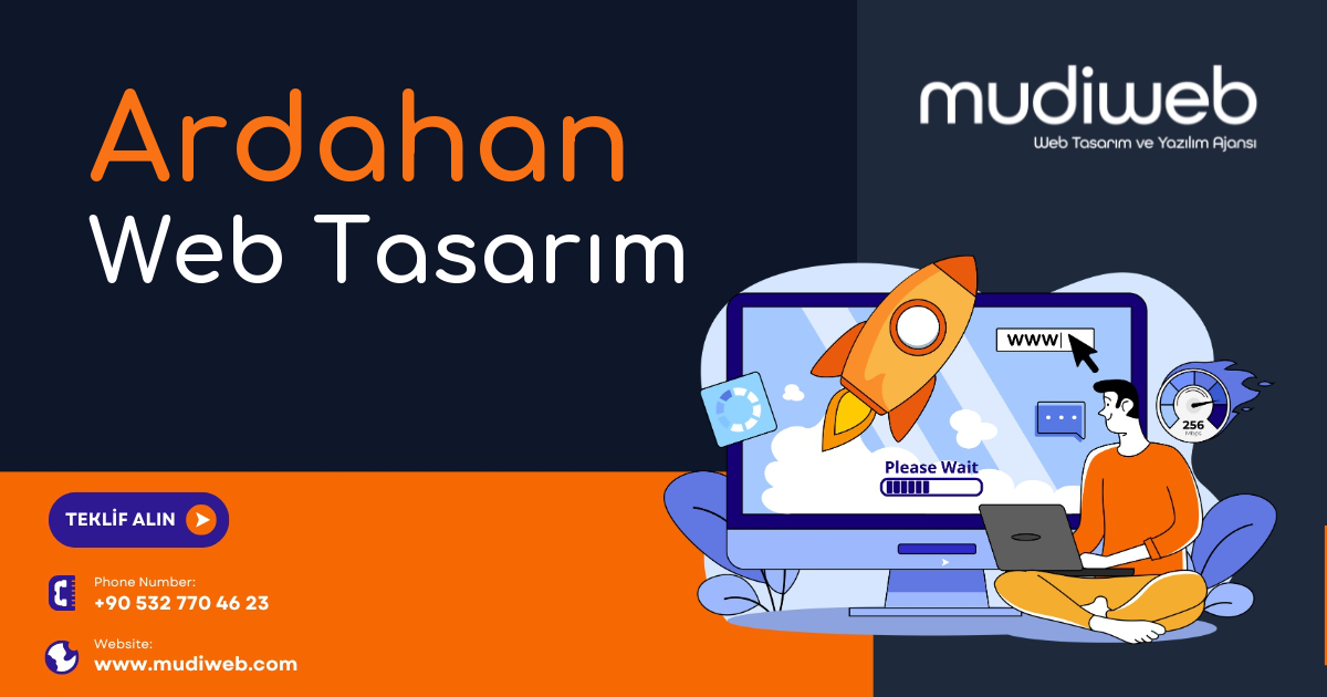Ardahan Web Tasarımcı - Ardahan Web Tasarım Fiyatları - Website Tasarım Ücreti Mudiweb