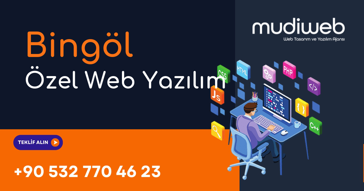 Bingöl Özel Web Yazılım - Bingöl Özel Yazılım Geliştirme - Profesyonel Yazılım Çözümleri Mudiweb