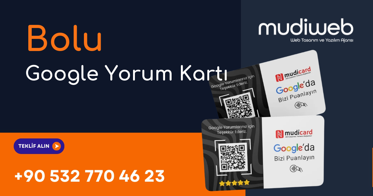Bolu Google Yorum Kartı - Bolu Google Review Card - Google Yorum Widget Mudiweb