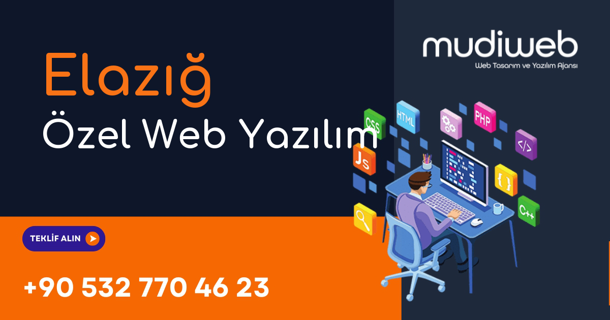 Elazığ Özel Web Yazılım - Elazığ Özel Yazılım Geliştirme - Profesyonel Yazılım Çözümleri Mudiweb