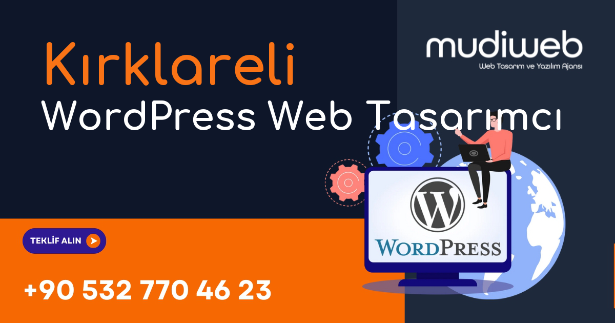 Kırklareli WordPress Web Tasarımcı - Kırklareli WordPress Web Tasarım Fiyatları - Profesyonel WordPress Web Sitesi Mudiweb