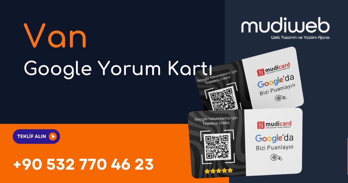 Van Google Yorum Kartı - Van Google Review Card - Google Yorum Widget Mudiweb